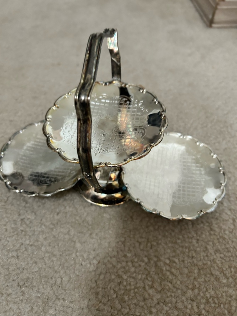 Royal Windsor Silver plated Three-Tier Small Dessert Stand